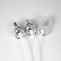 Shiny silver aluminum perfume screw thread mist sprayer pump for perfume bottle